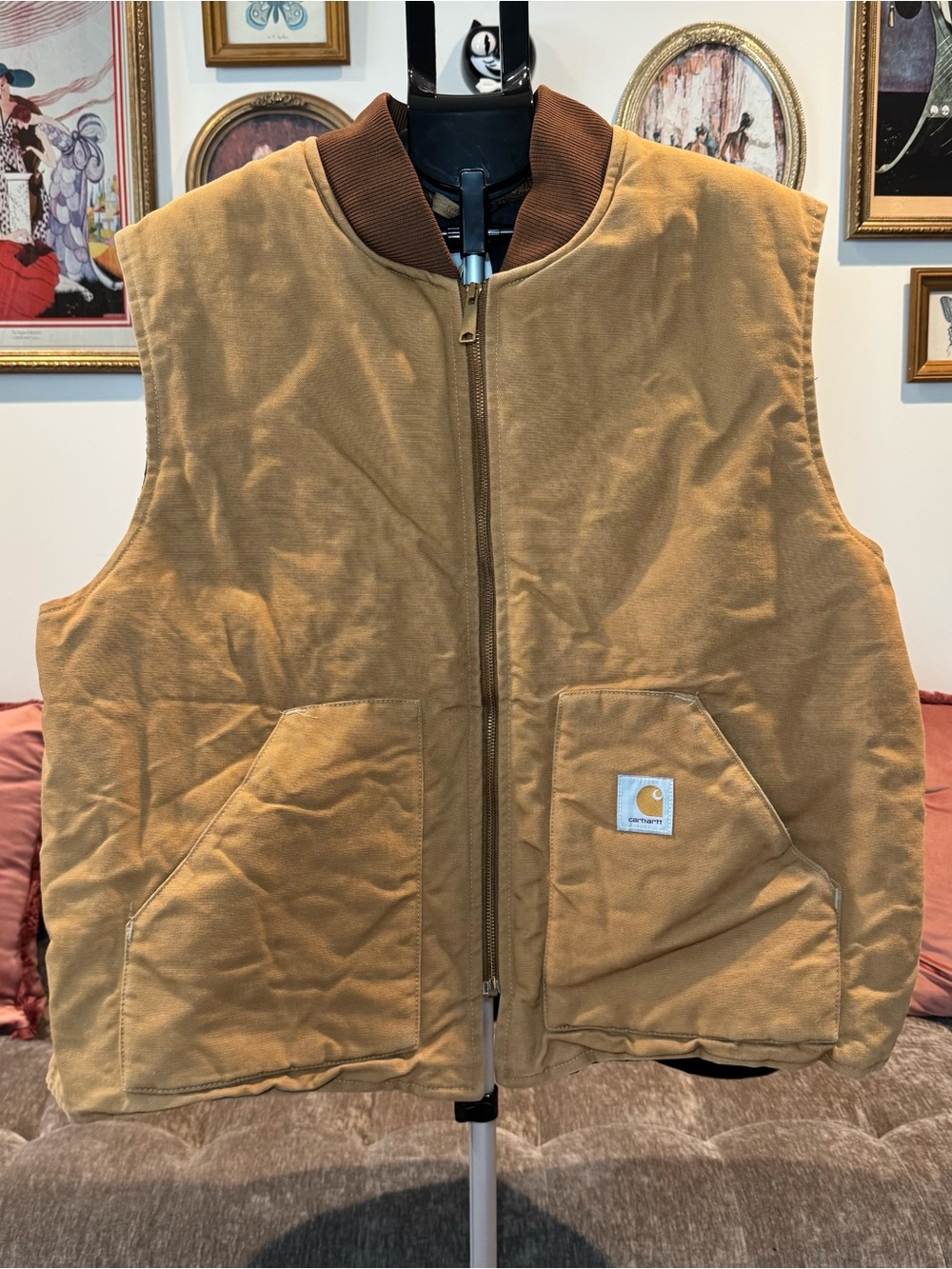 Carhartt Men’s Caramel Brown Quilted Work Vest